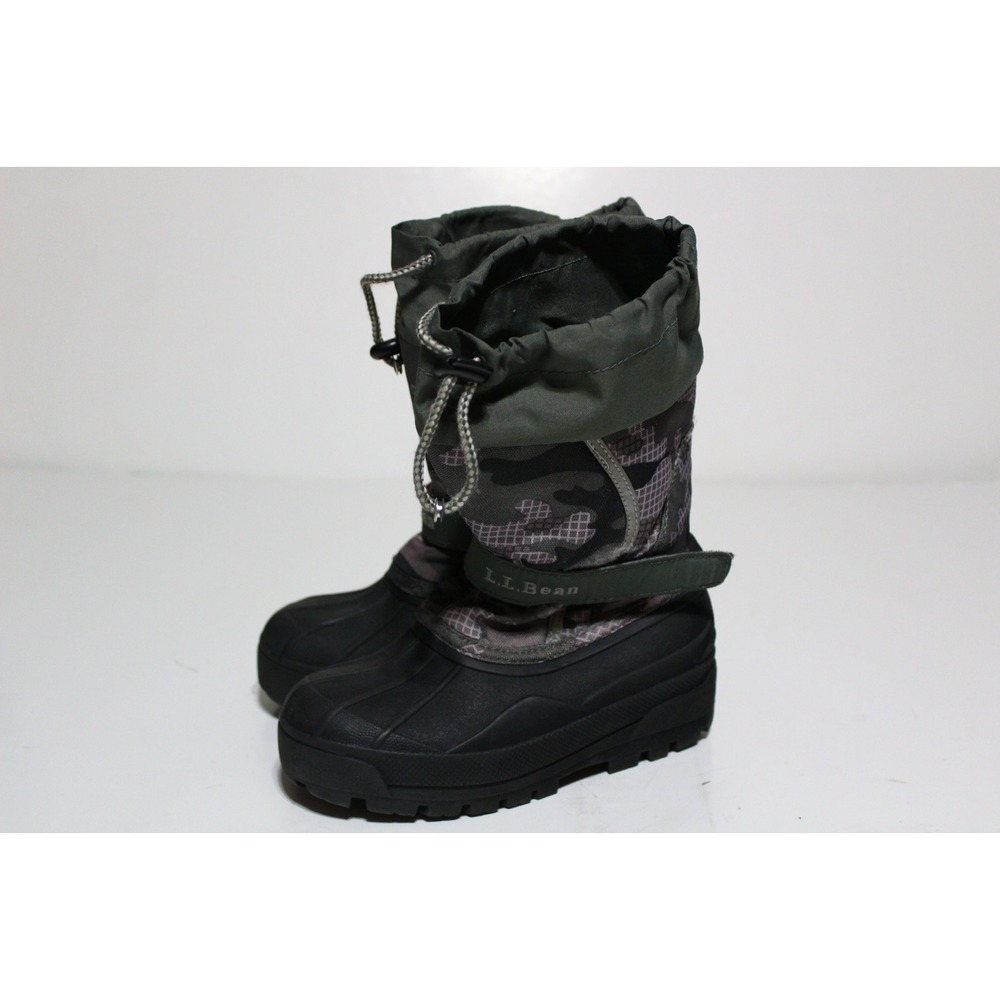 L.L.Bean Northwoods 244869 Unisex Kids 13 Gray Camo Mid Calf Winter Snow Boot